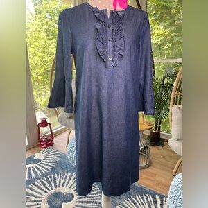 Draper James Chambray Ruffle Dress Size 6